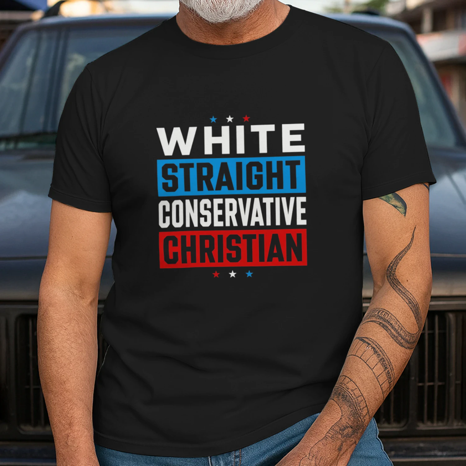 White Straight Conservative Christian shirt