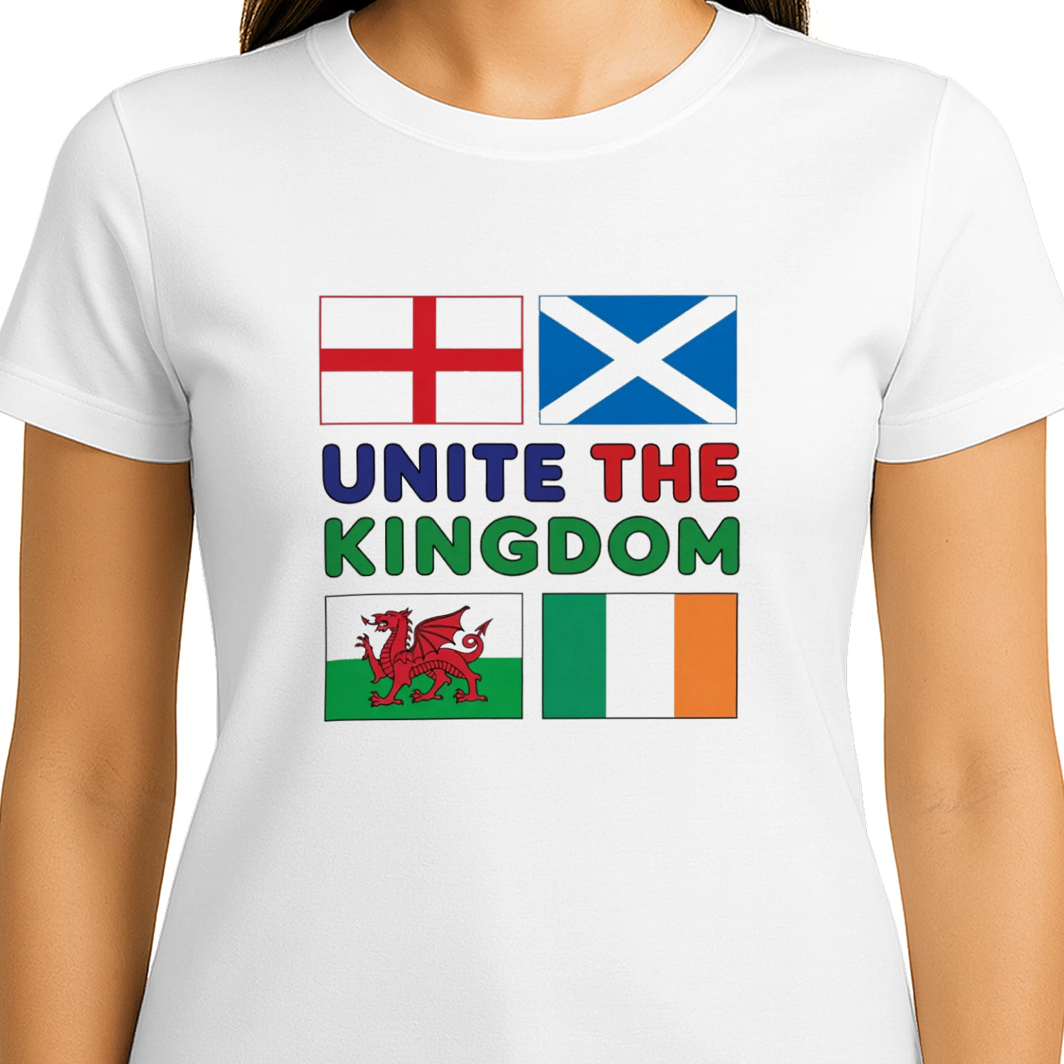 Unite the Kingdom Flags British Isles England Scotland Wales Ireland T-shirt  British Pride Design