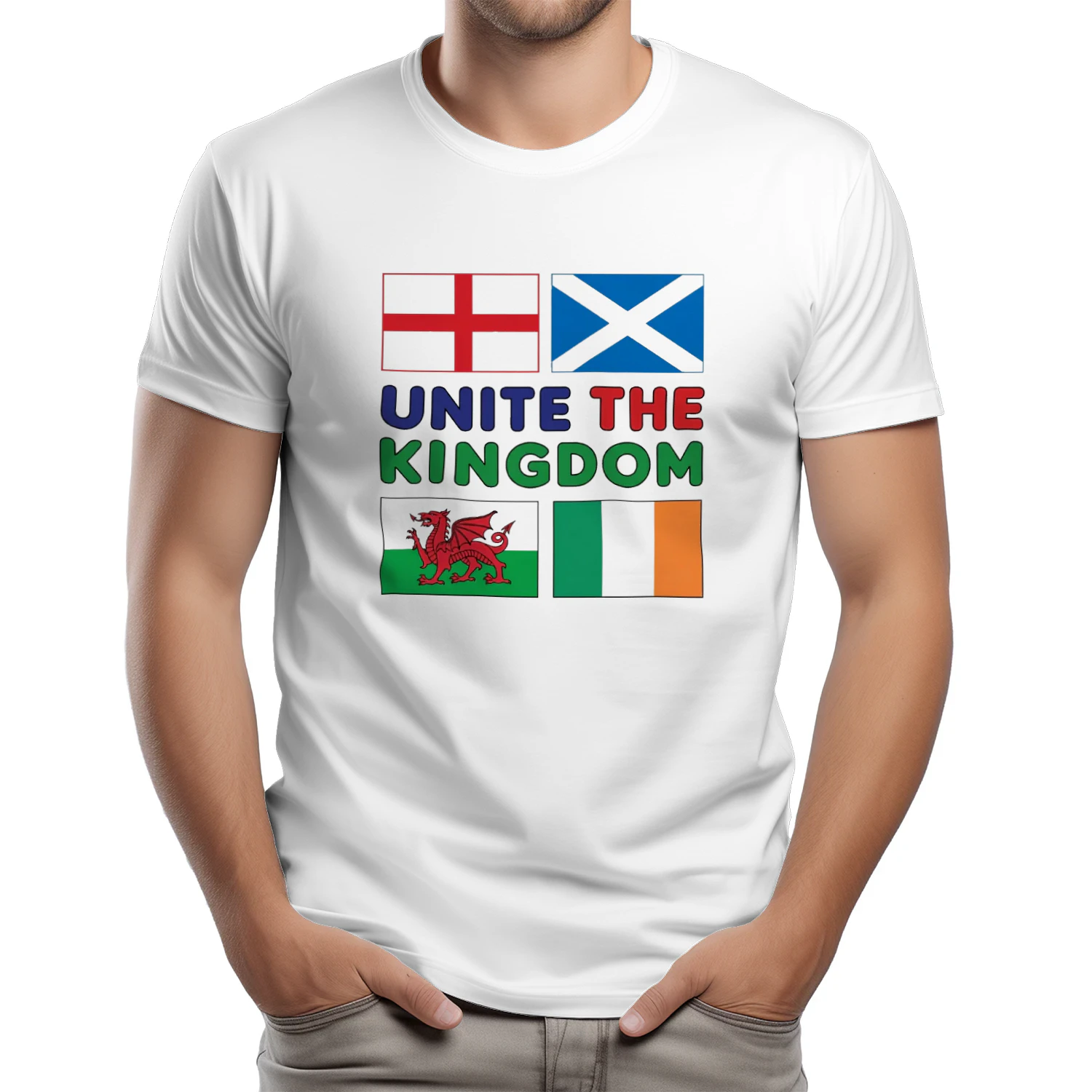 Unite the Kingdom Flags British Isles England Scotland Wales Ireland T-shirt  British Pride Design