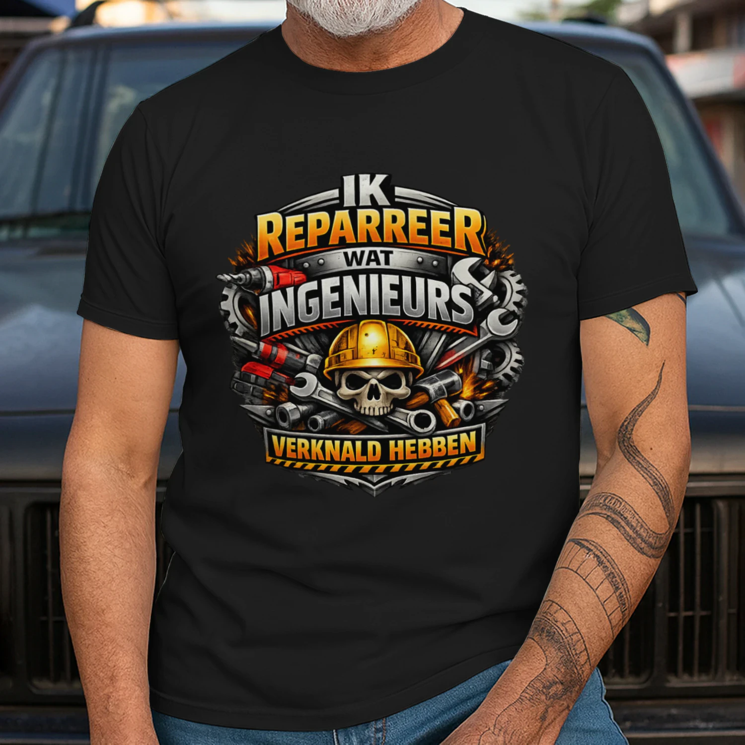 IK REPAREER WAT INGENIEURS HEBBEN VERPEST – Grappig T-shirt voor monteurs...