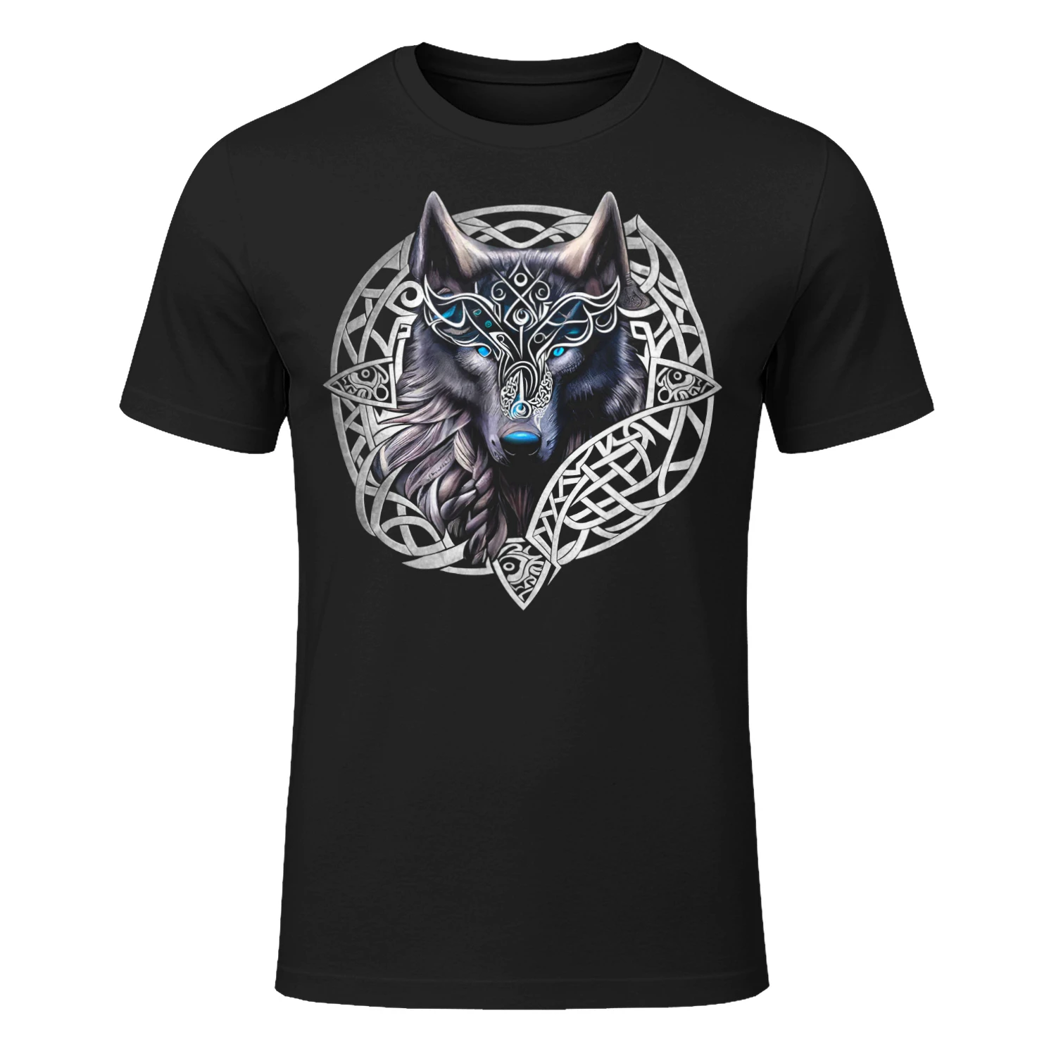 Nordic Wolf Head Ice Blue Eyes