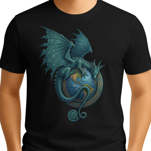 Teal Earth Realm Mythic Dragon