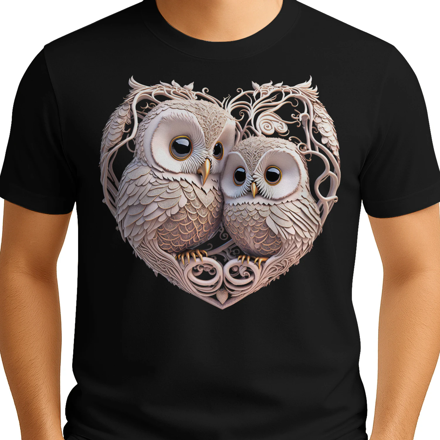 Owl Couple Heart