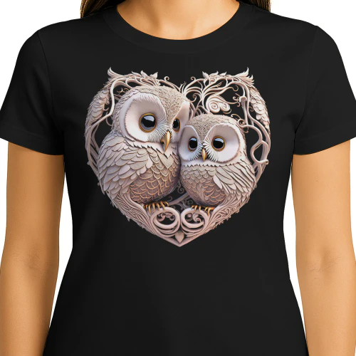 Owl Couple Heart