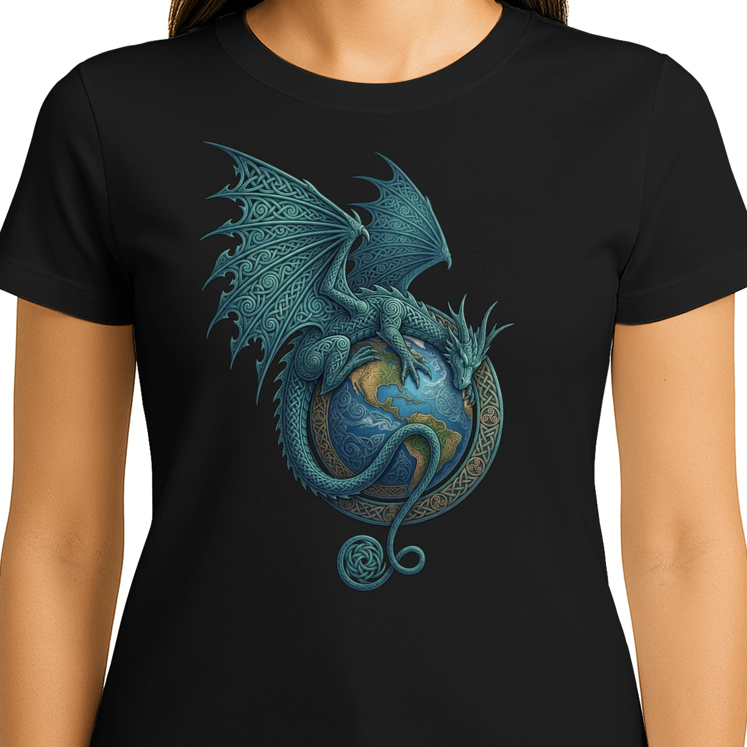 Teal Earth Realm Mythic Dragon