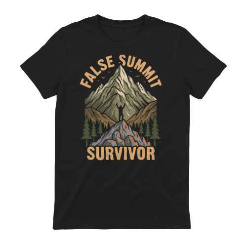 False Summit Survivor Funny Hiking T-Shirt