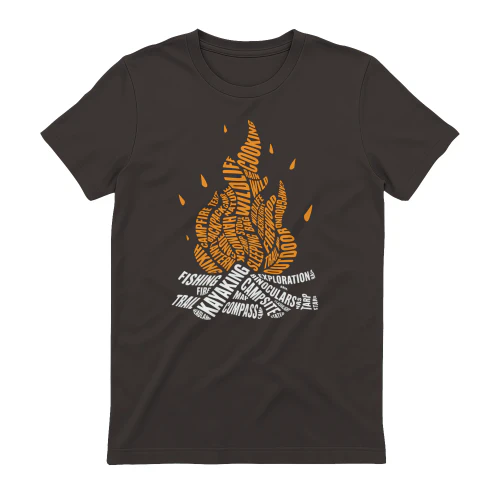 Campfire Word Art T-Shirt