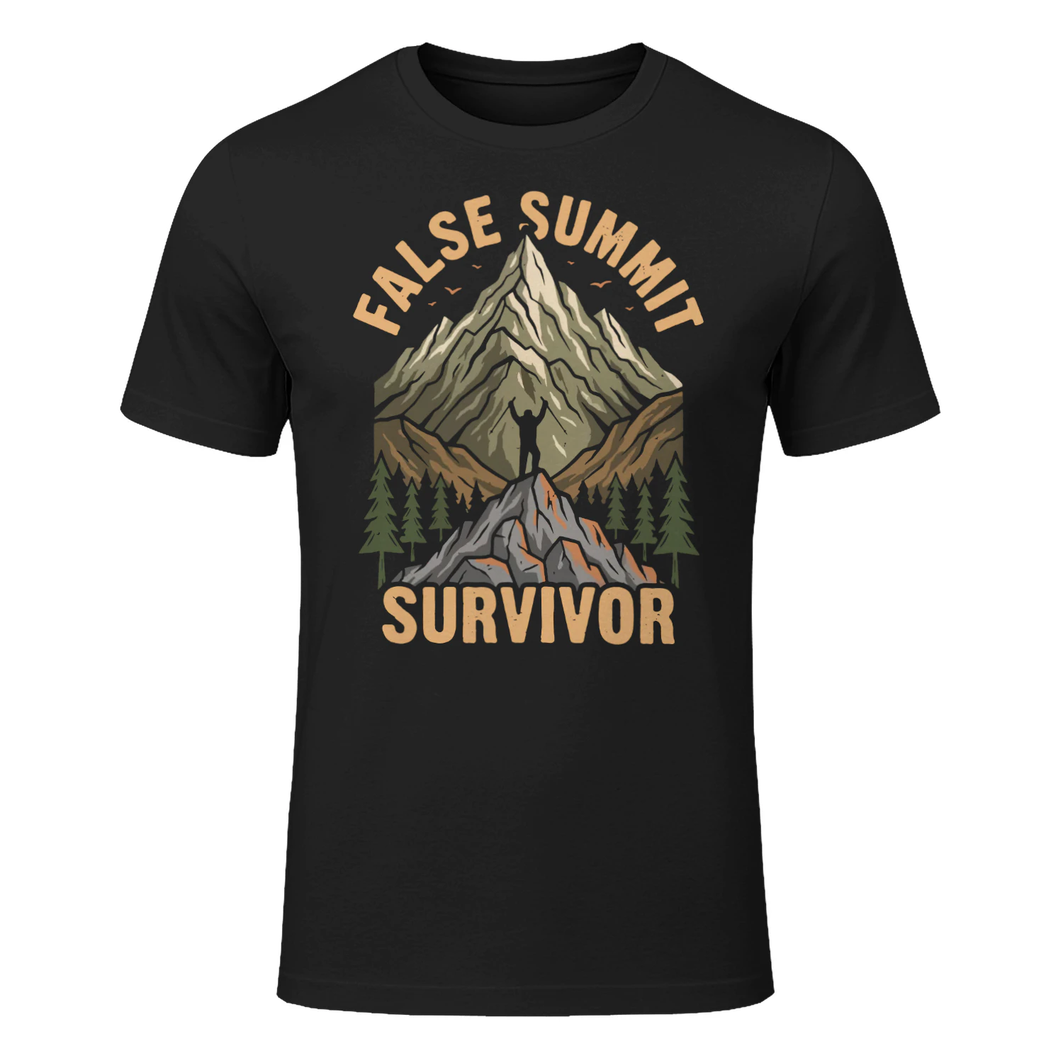 False Summit Survivor Funny Hiking T-shirt