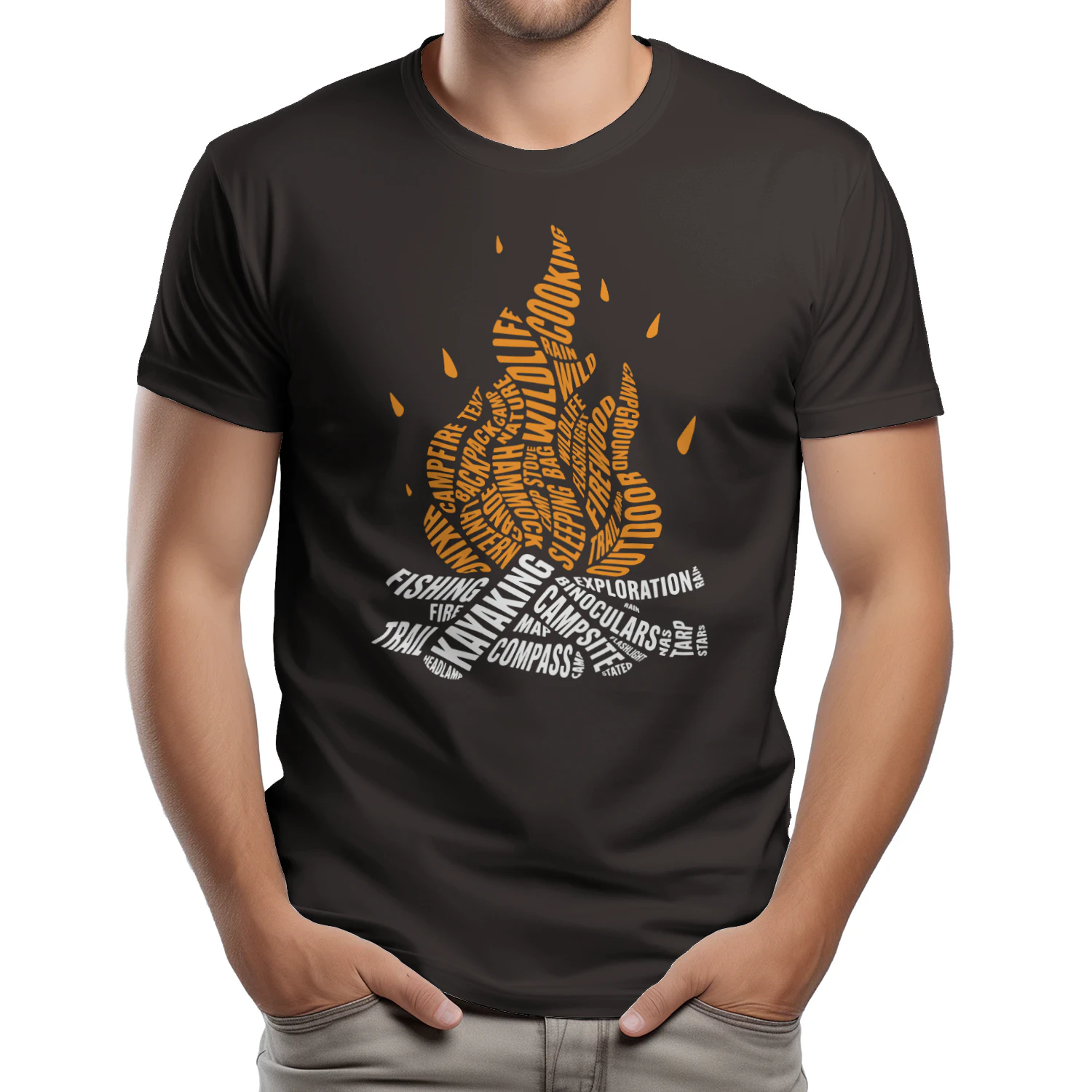 Campfire Word Art T-shirt