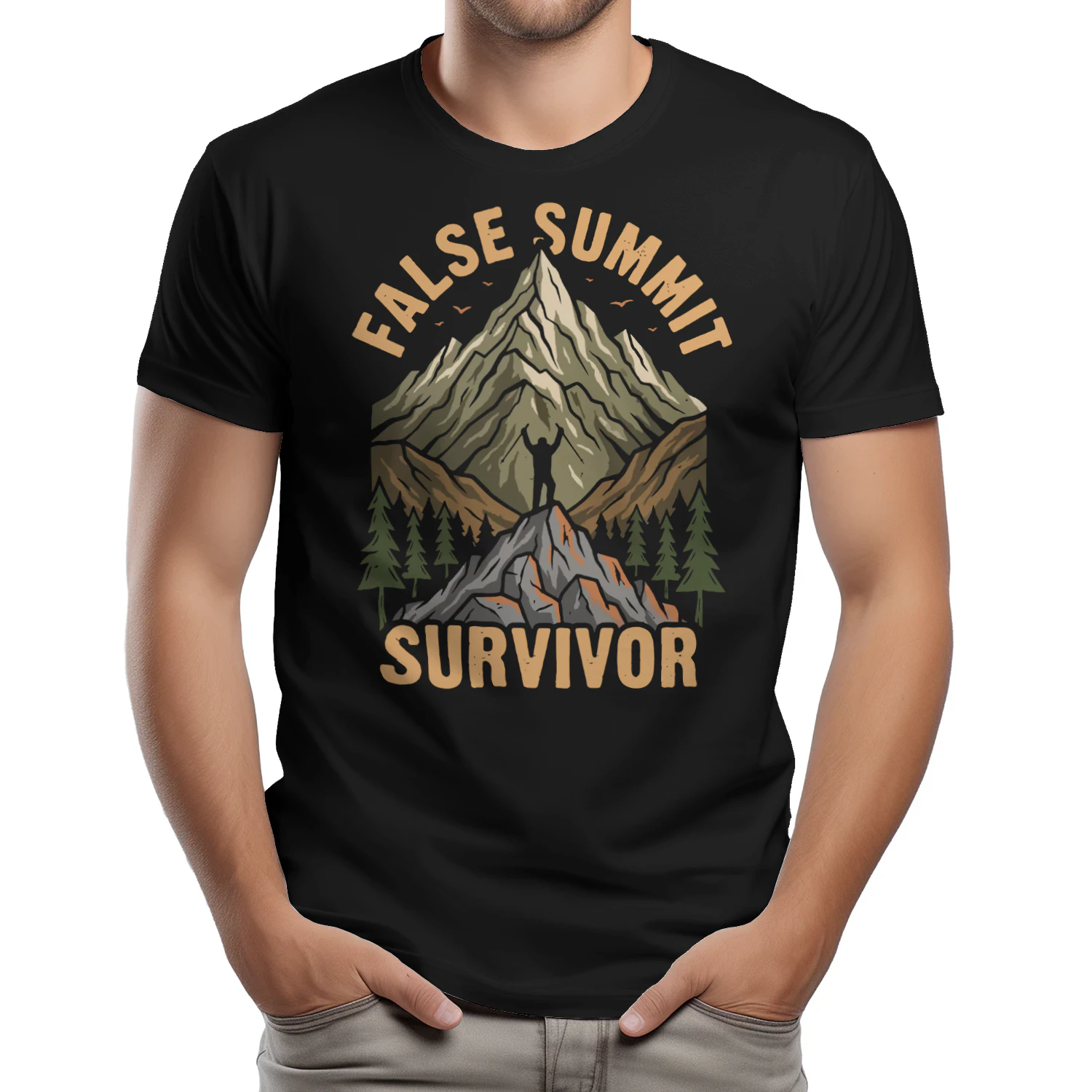 False Summit Survivor Funny Hiking T-shirt