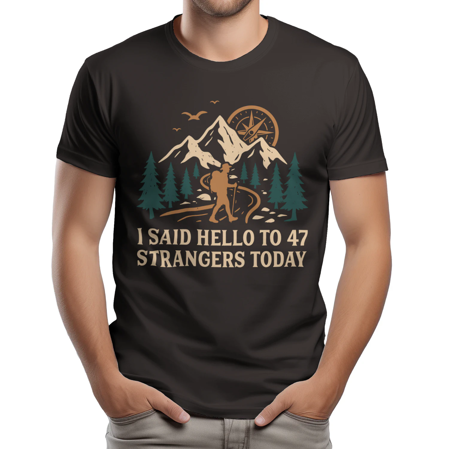 Funny Hiking Greeting T-shirt