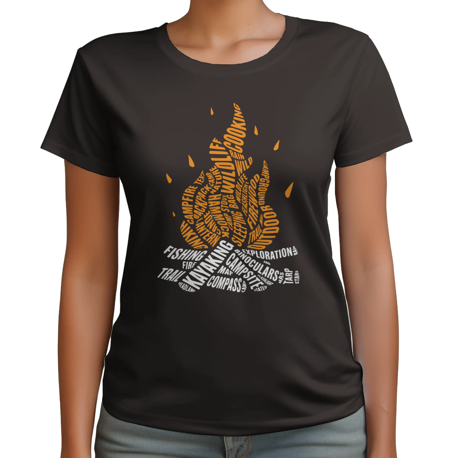 Campfire Word Art T-shirt