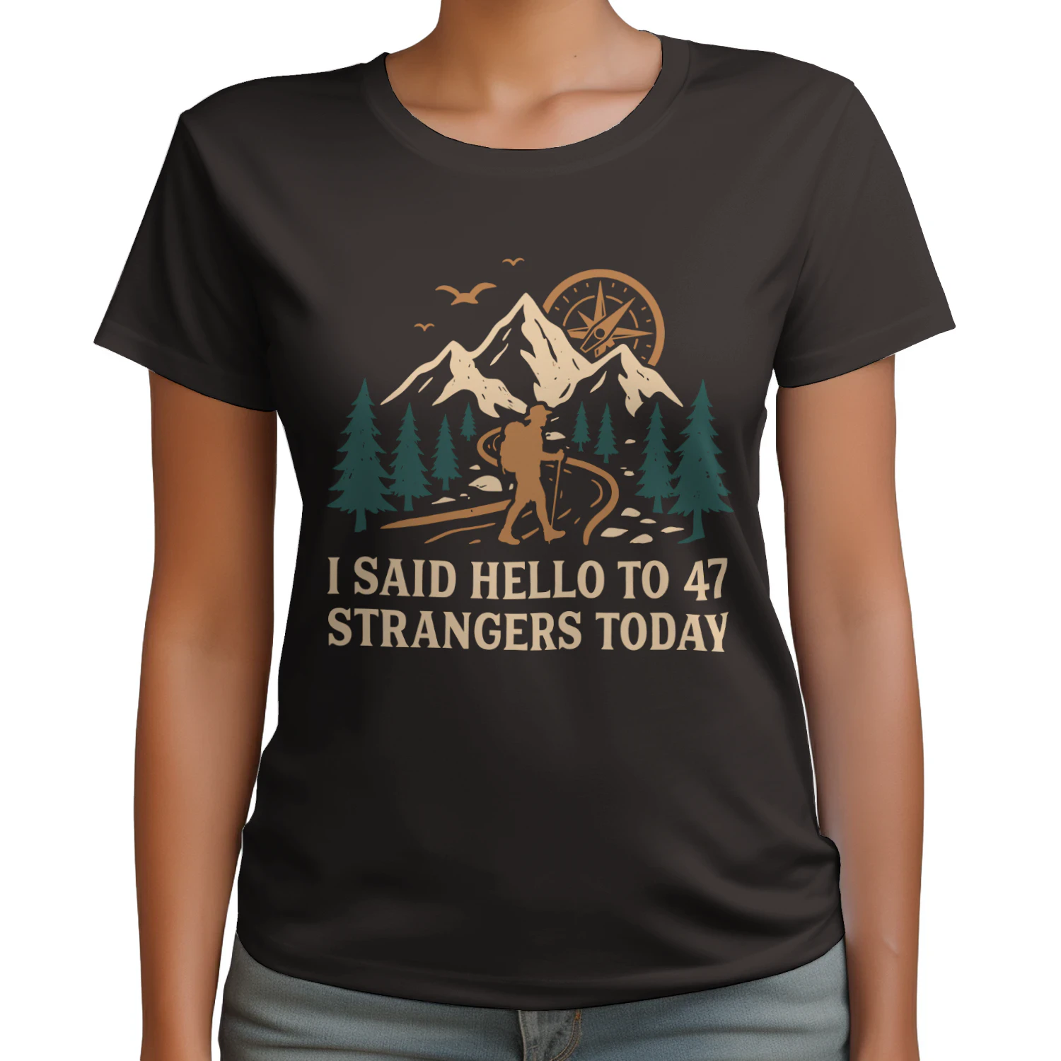 Funny Hiking Greeting T-shirt