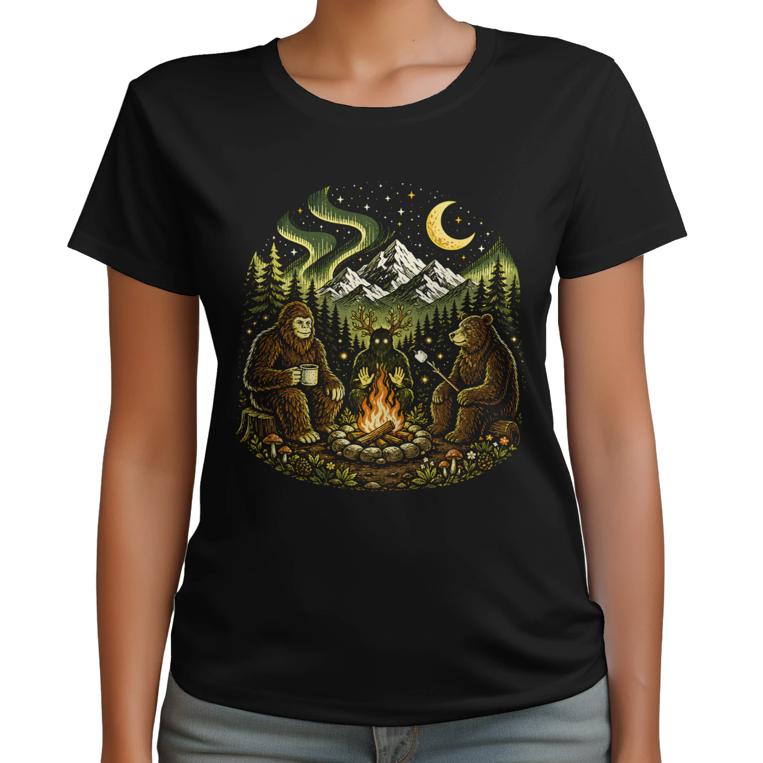 Campfire Friends Funny Hiking