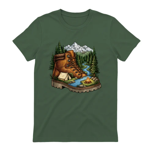Hiking Boot Mountain Adventure T-Shirt