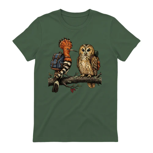 Hiking Hoopoe & owl T-Shirt