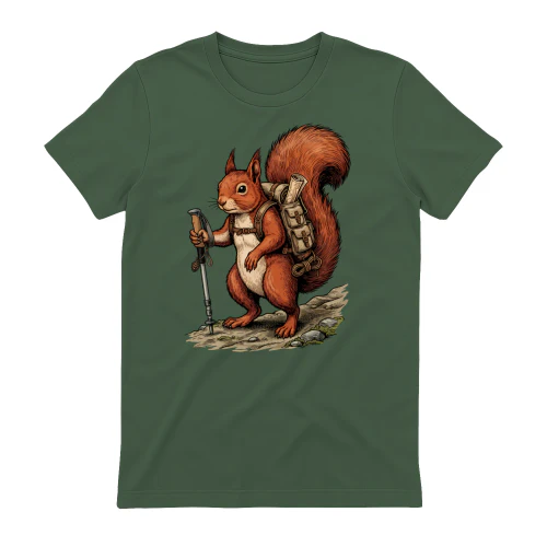 Hiking Squirrel T-Shirt