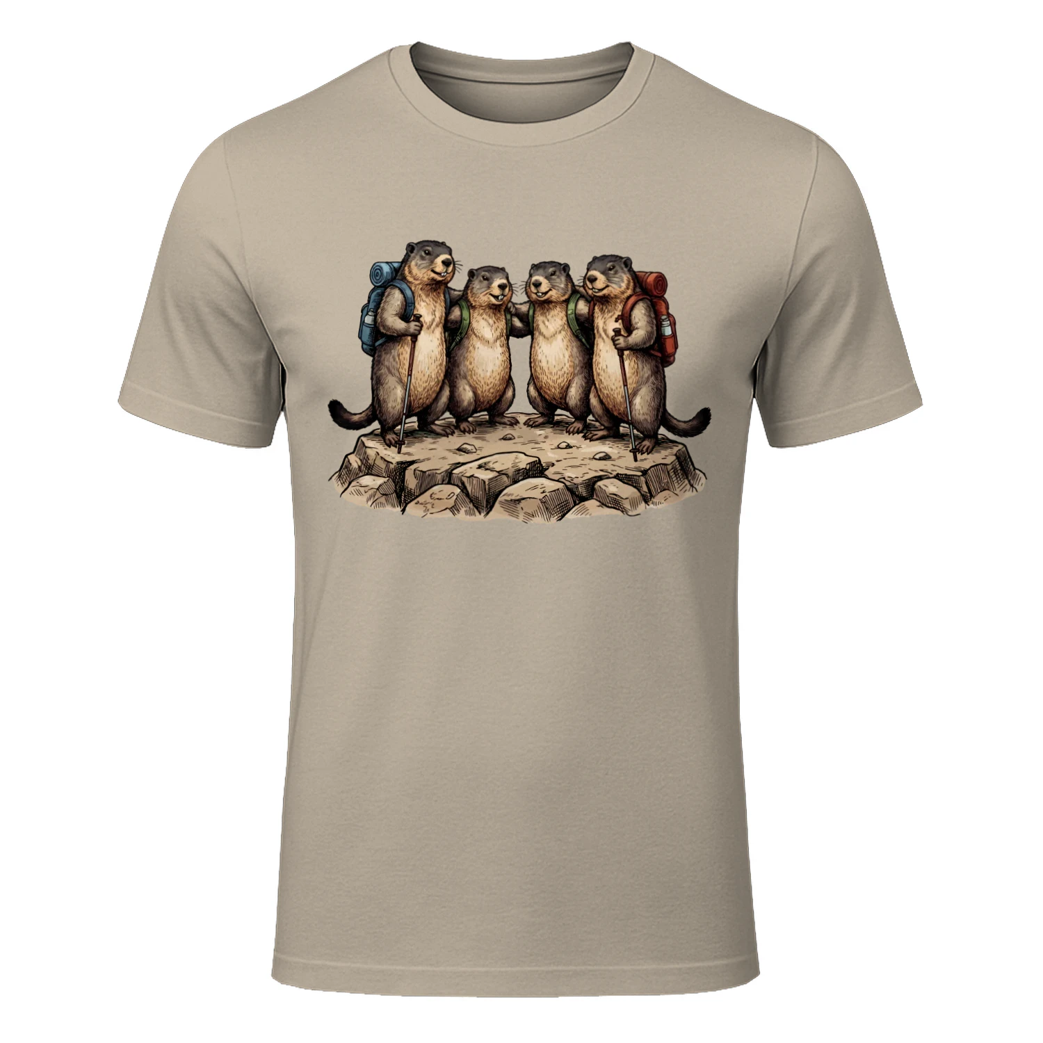 Hiking Marmots Group Photo T-shirt