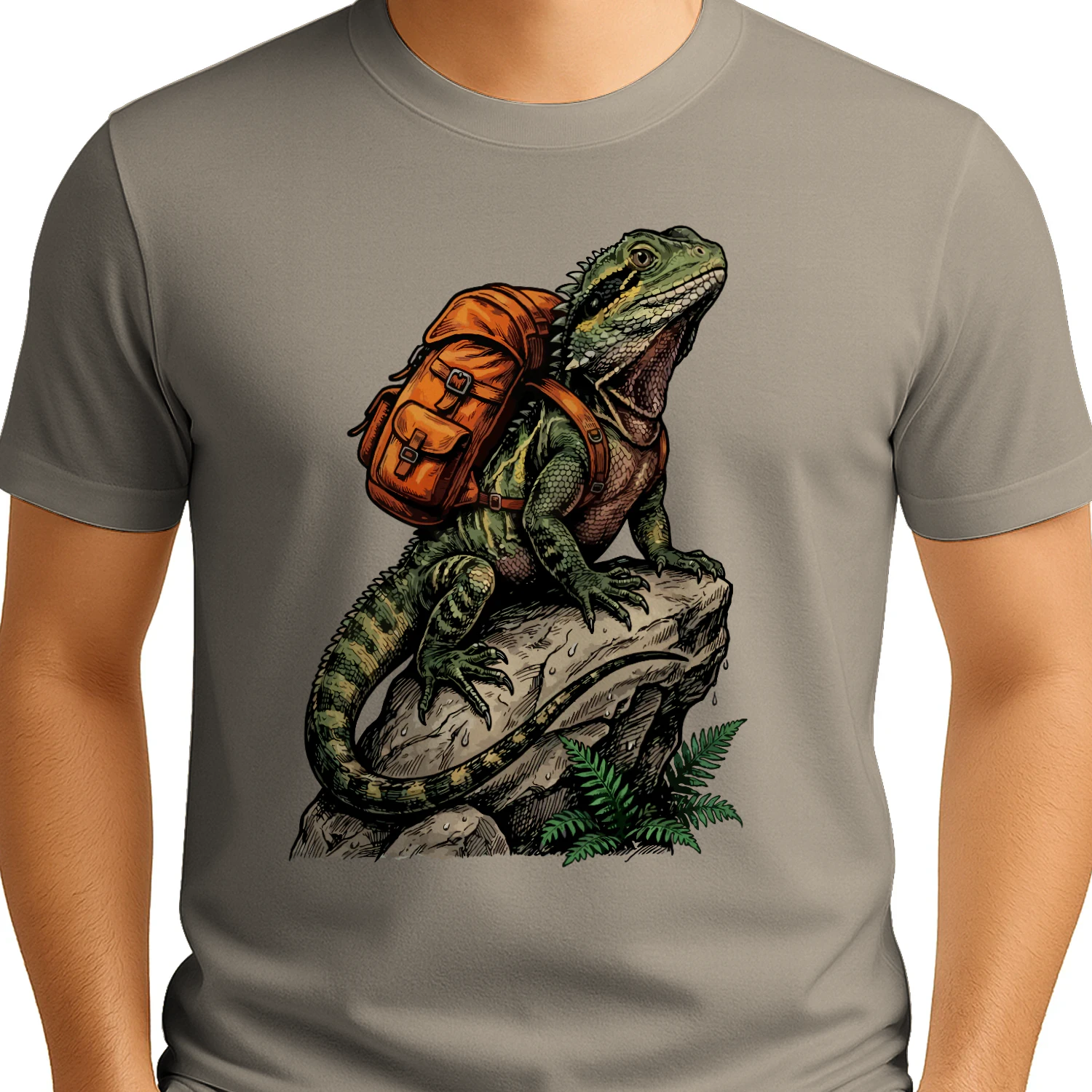 Hiking Reptile On A Rock T-shirt