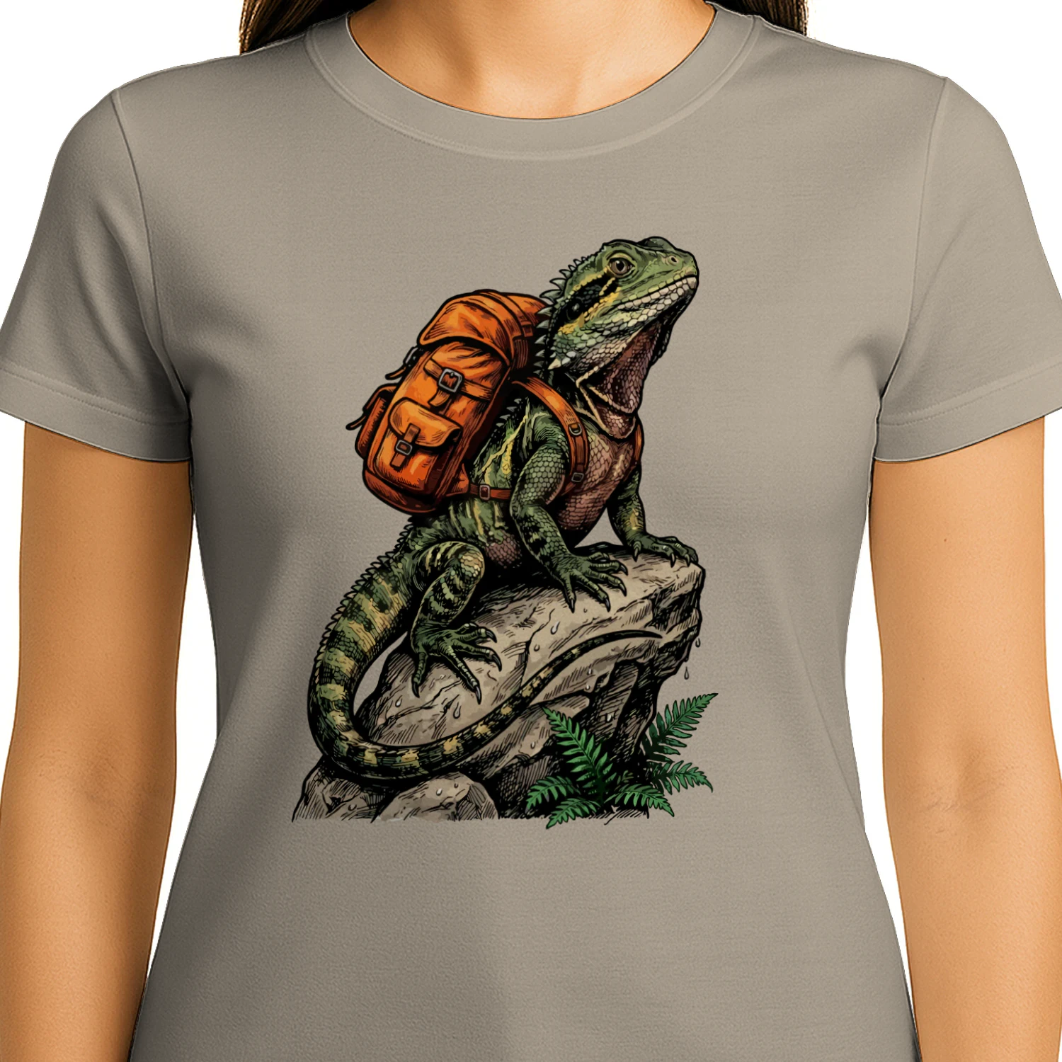 Hiking Reptile On A Rock T-shirt
