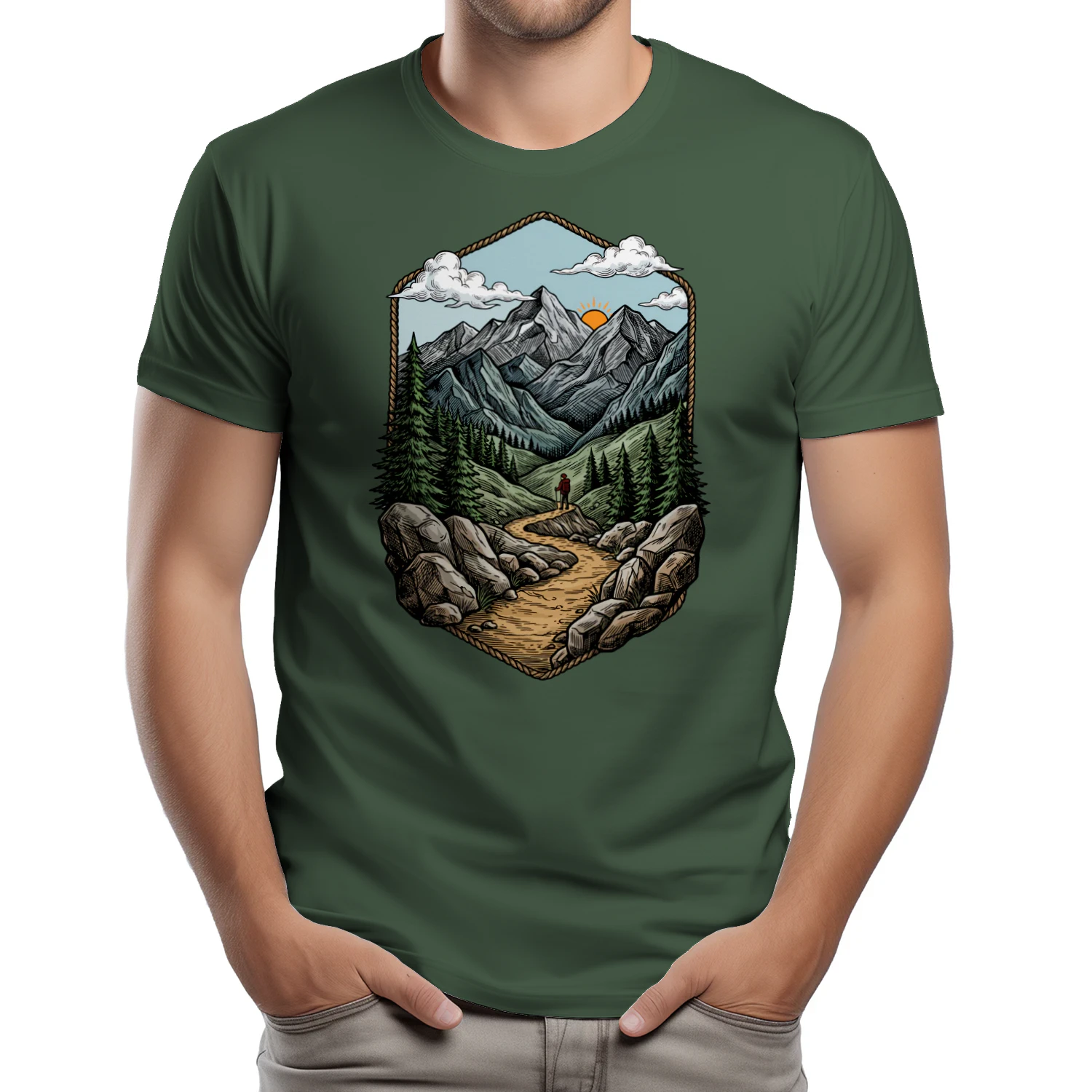 Hiking Mountain Trail T-shirt