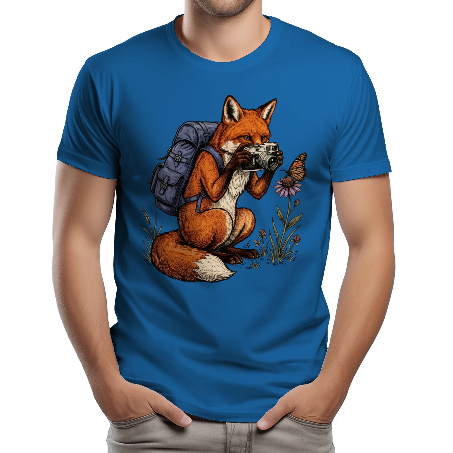 Hiking Fox Photographer T-shirt