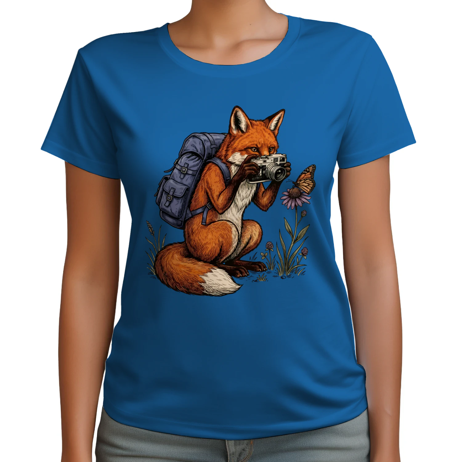 Hiking Fox Photographer T-shirt