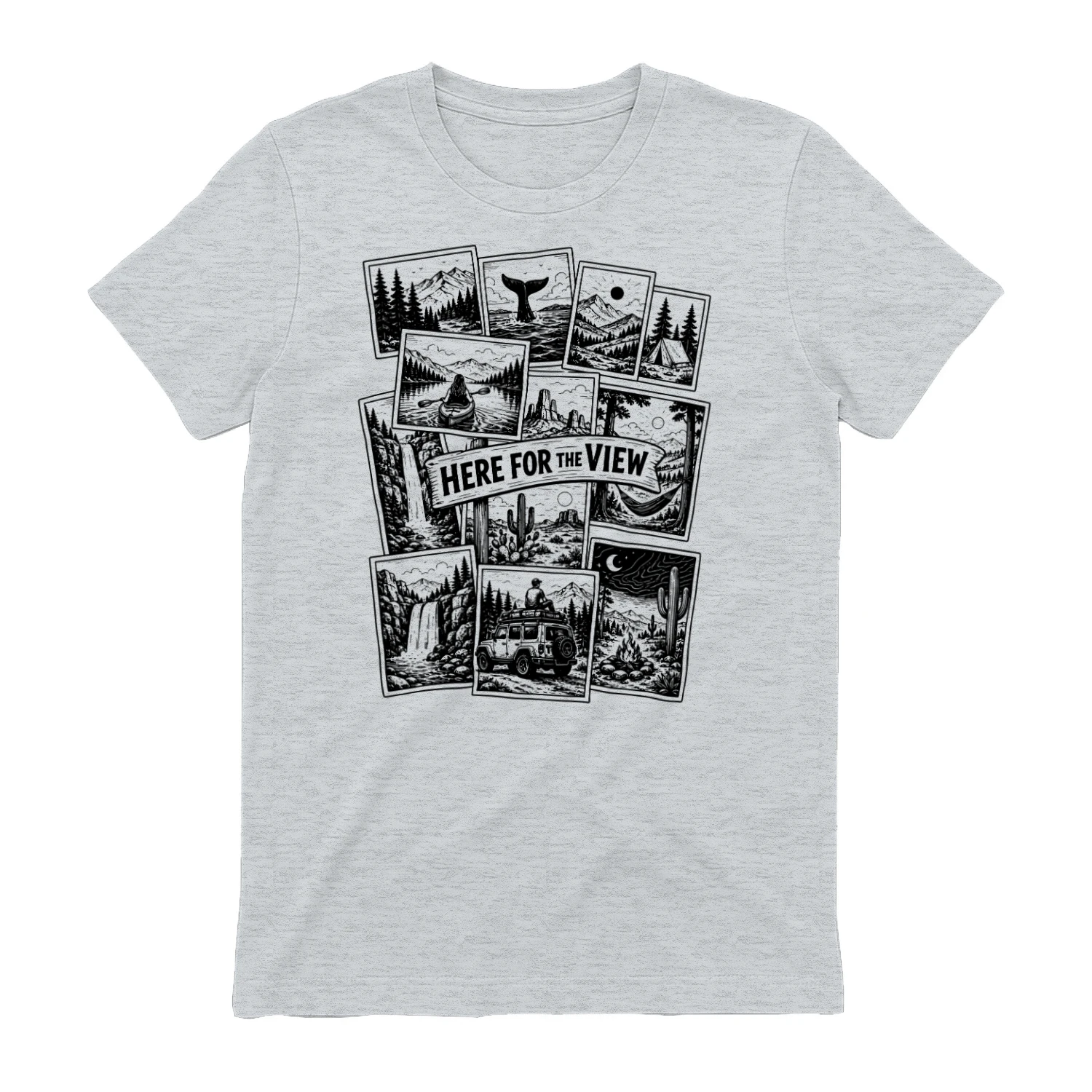 Here for the View Vintage Hiking Graphic T-shirt