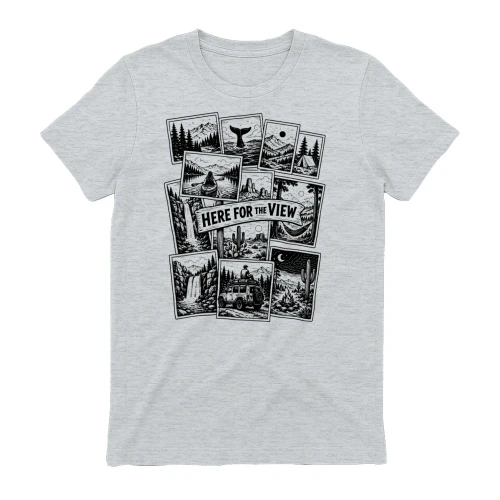 Here for the View Vintage Hiking Graphic T-Shirt