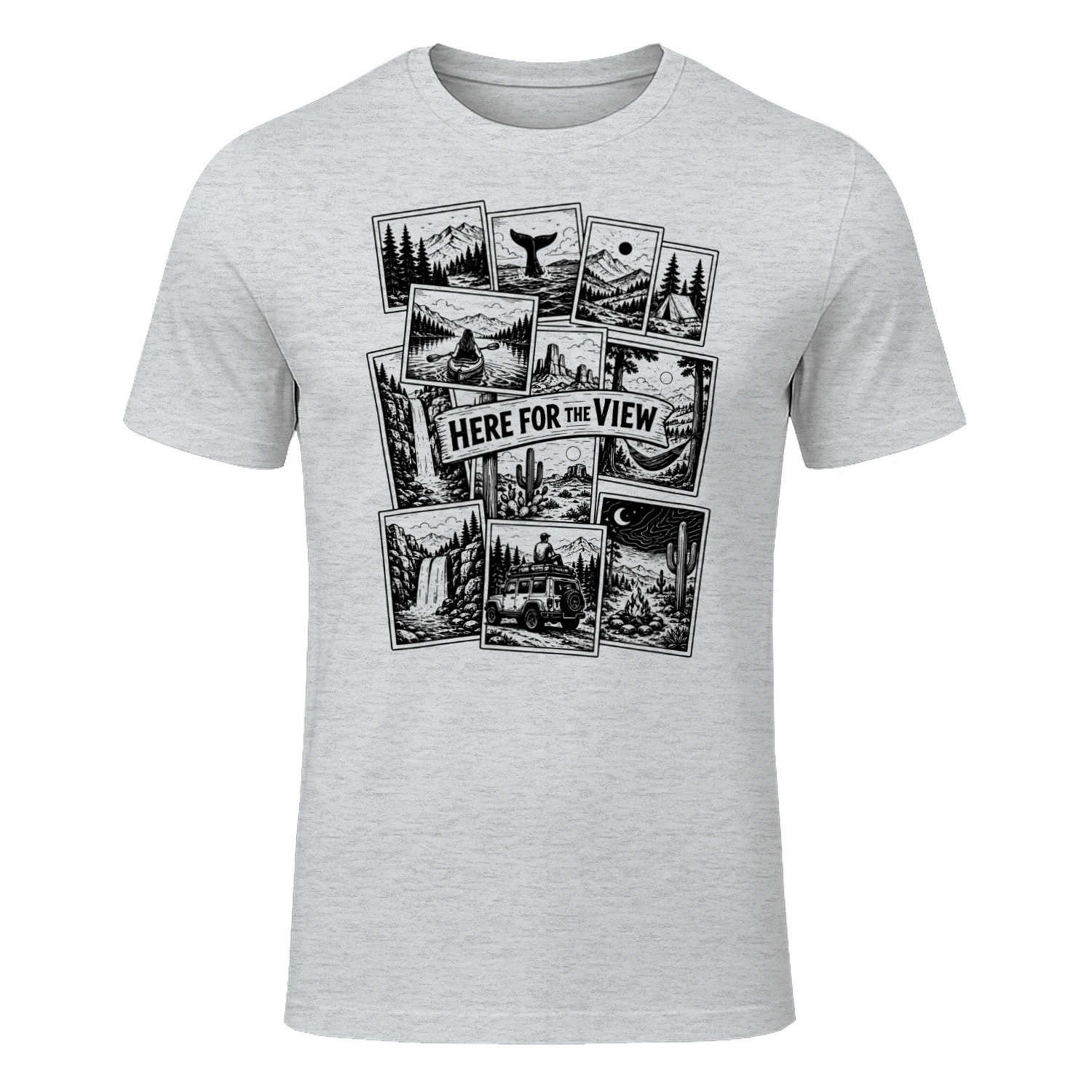Here for the View Vintage Hiking Graphic T-shirt