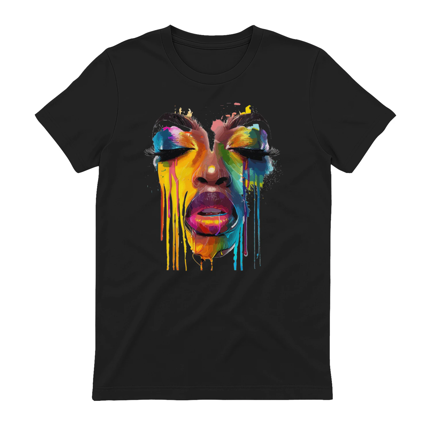 Cool African Woman Afro Color Painted Black History