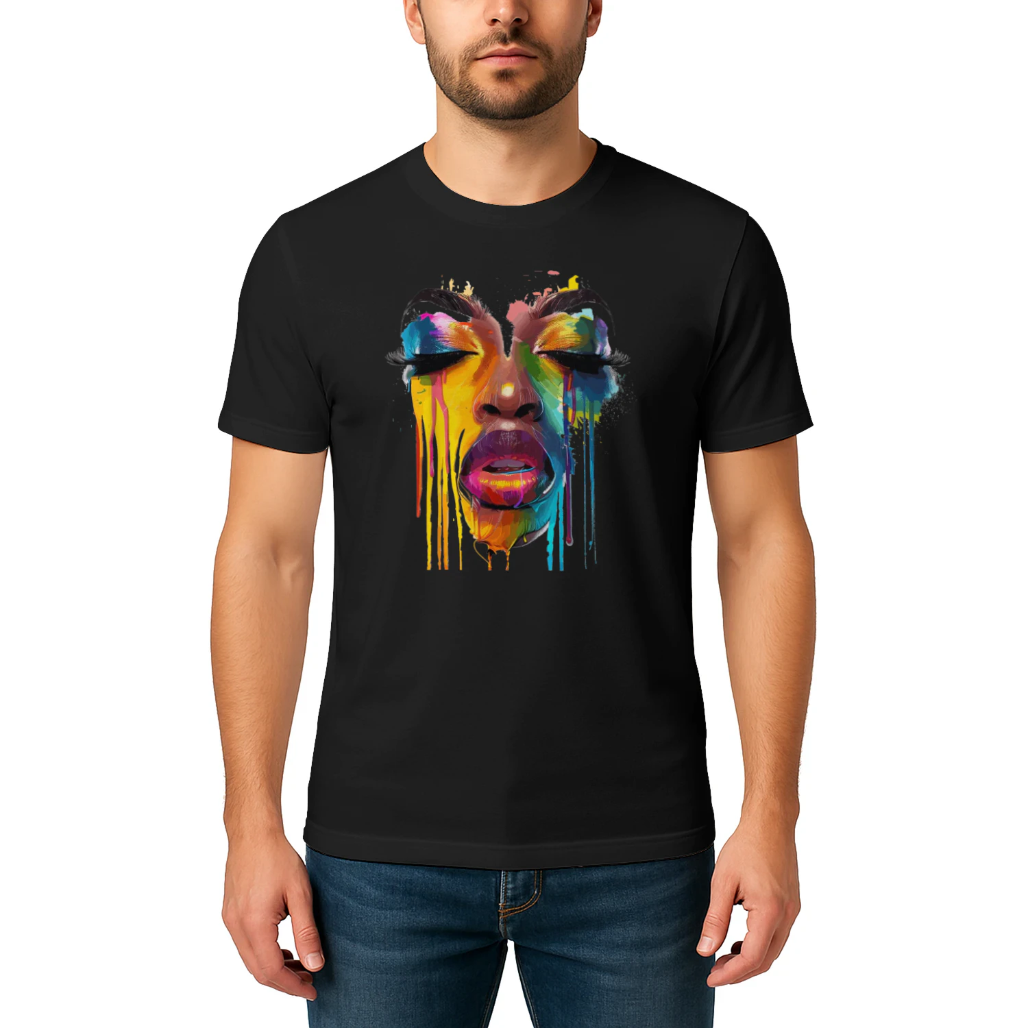Cool African Woman Afro Color Painted Black History