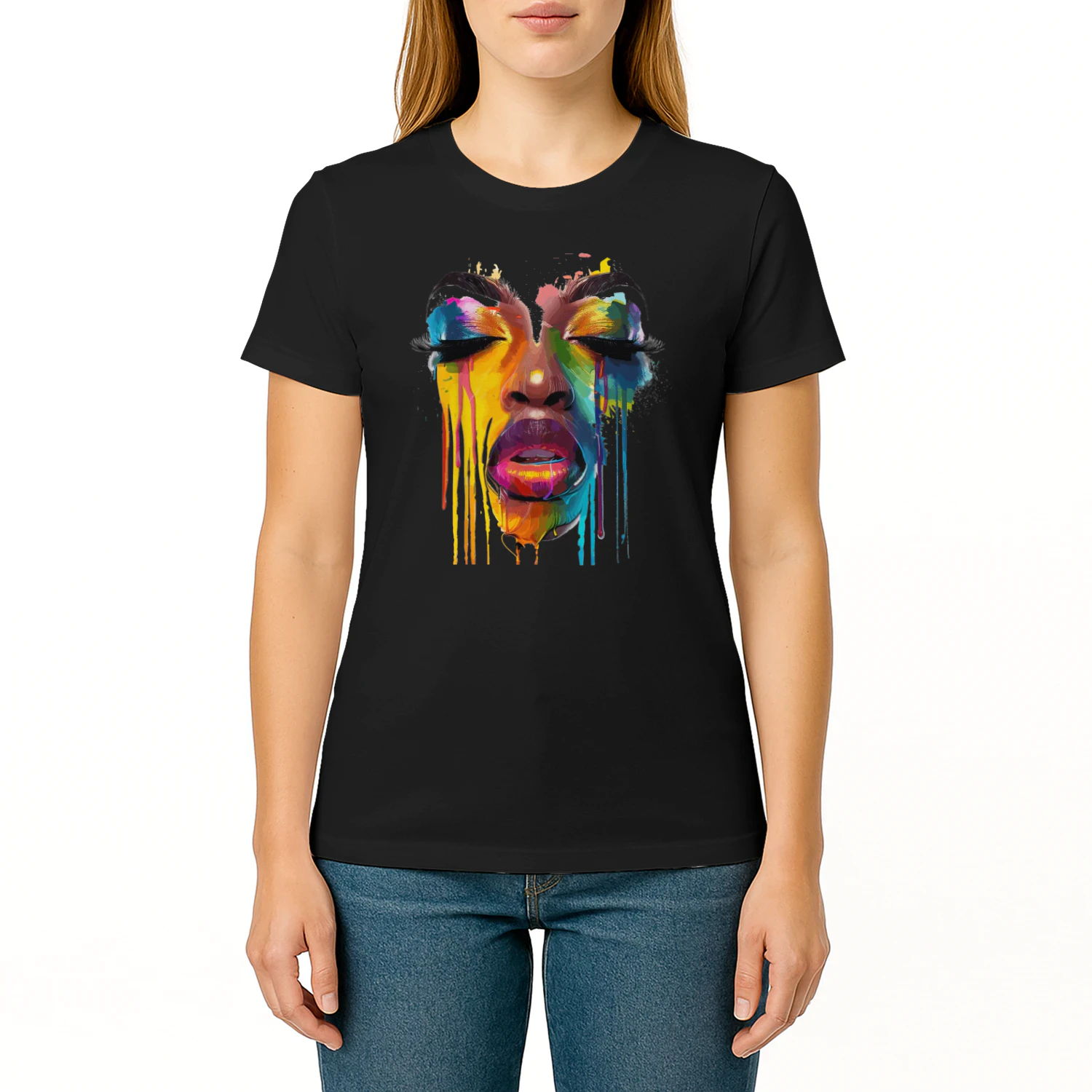 Cool African Woman Afro Color Painted Black History