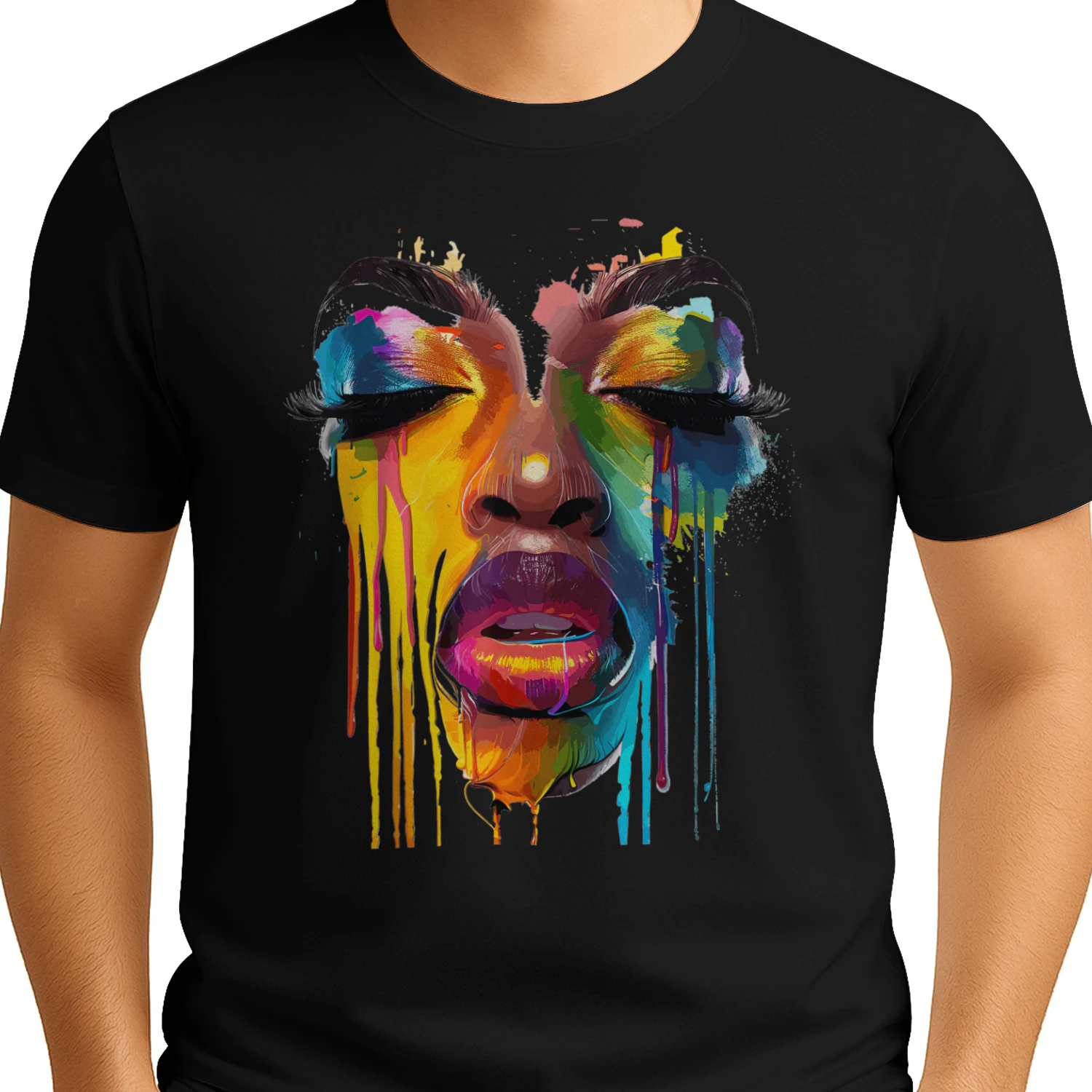 Cool African Woman Afro Color Painted Black History