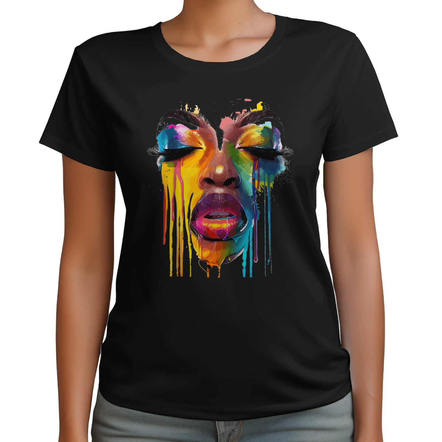 Cool African Woman Afro Color Painted Black History