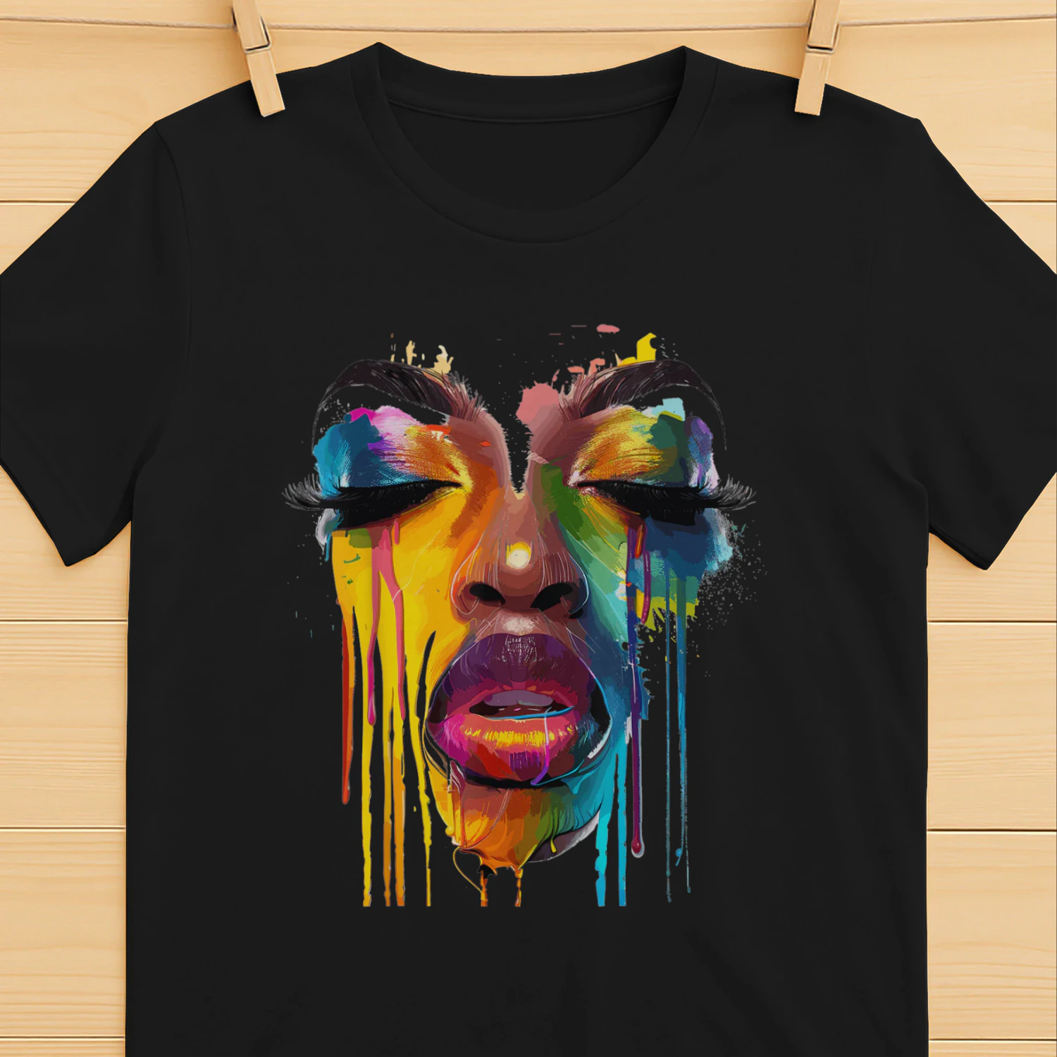 Cool African Woman Afro Color Painted Black History