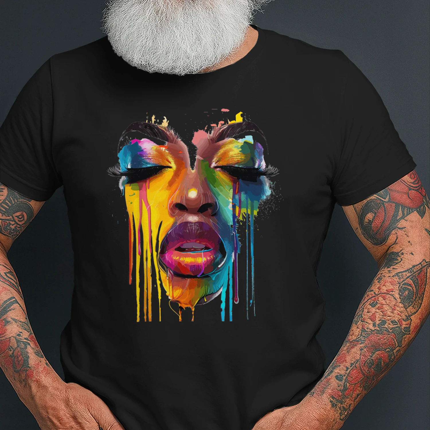 Cool African Woman Afro Color Painted Black History