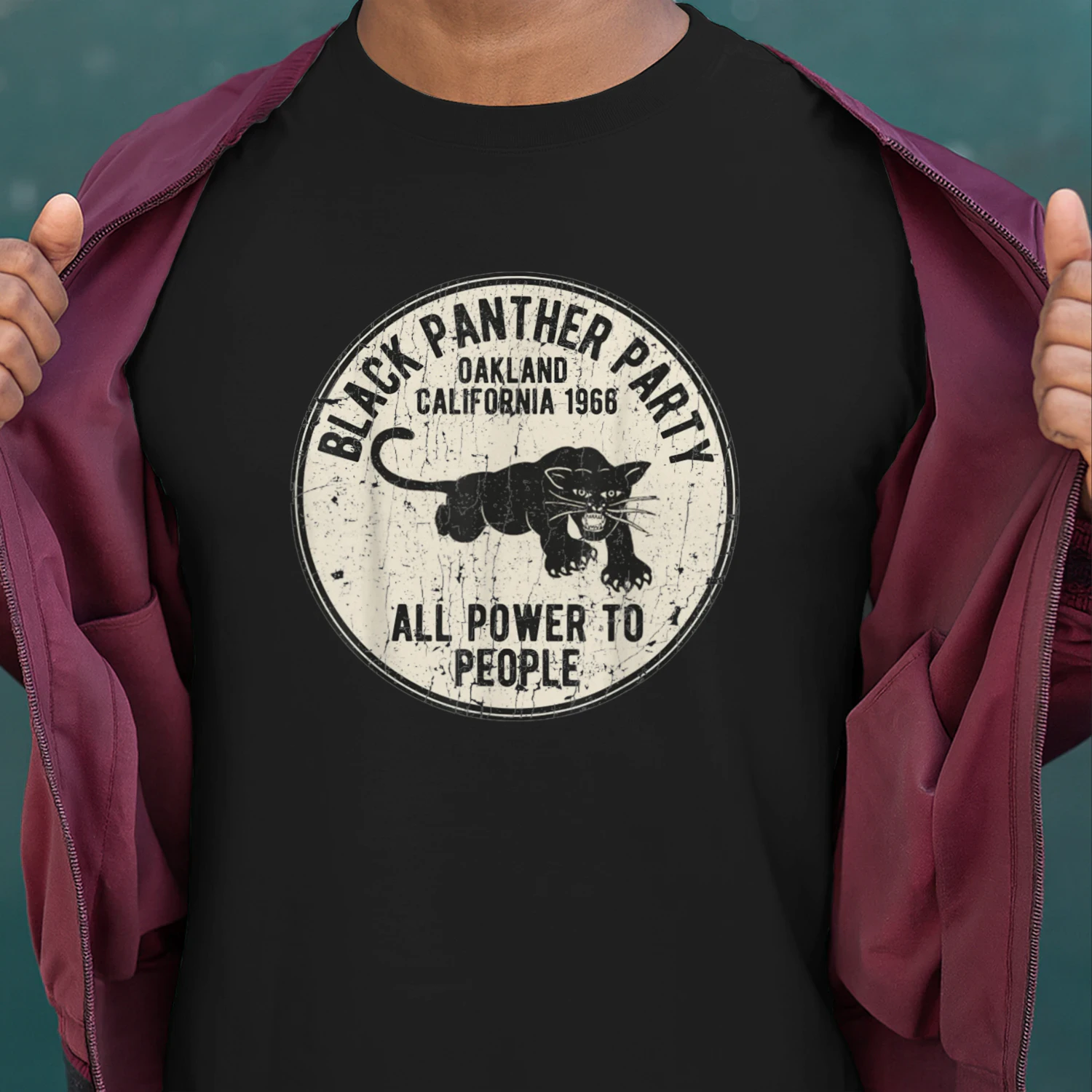 Oakland California 1966 Black Panther Party Distressed