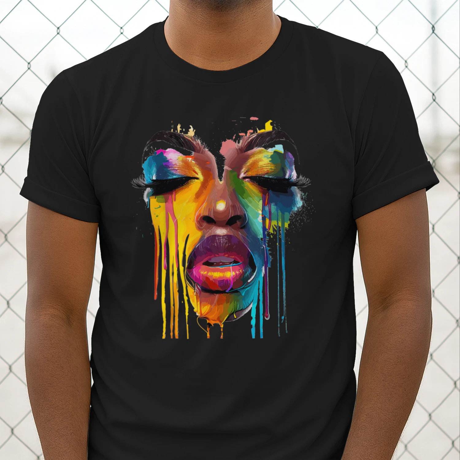 Cool African Woman Afro Color Painted Black History