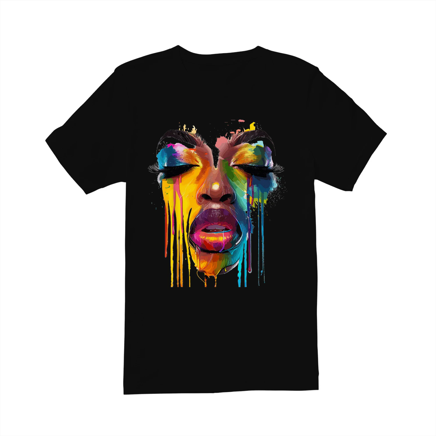 Cool African Woman Afro Color Painted Black History