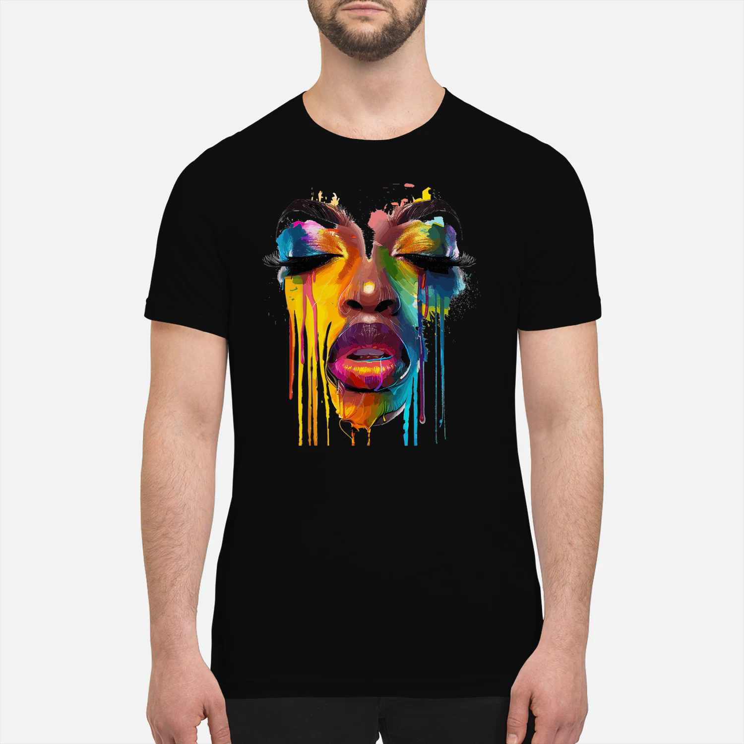 Cool African Woman Afro Color Painted Black History