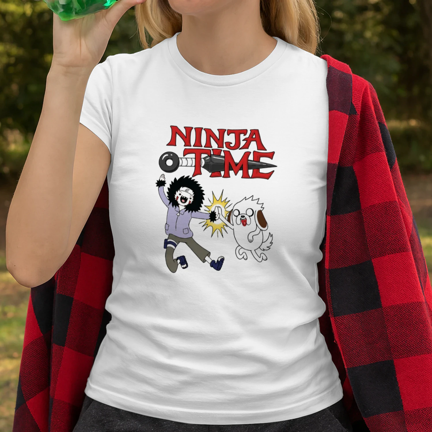 Ninja Time Kiba And Akamaru Parody T-shirt