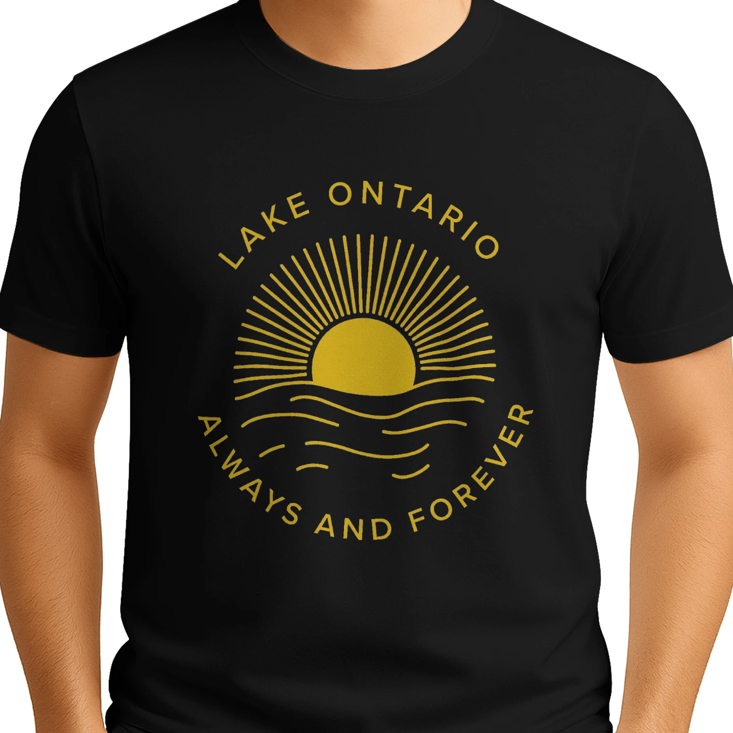 Lake Ontario Always And Forever Classic T-shirt-Great Lakes Pride Design