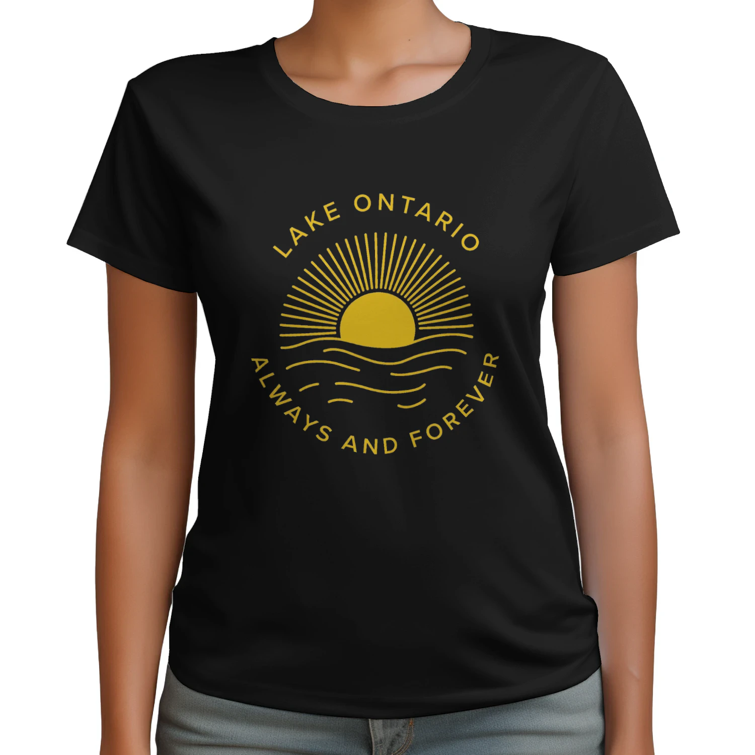 Lake Ontario Always And Forever Classic T-shirt-Great Lakes Pride Design