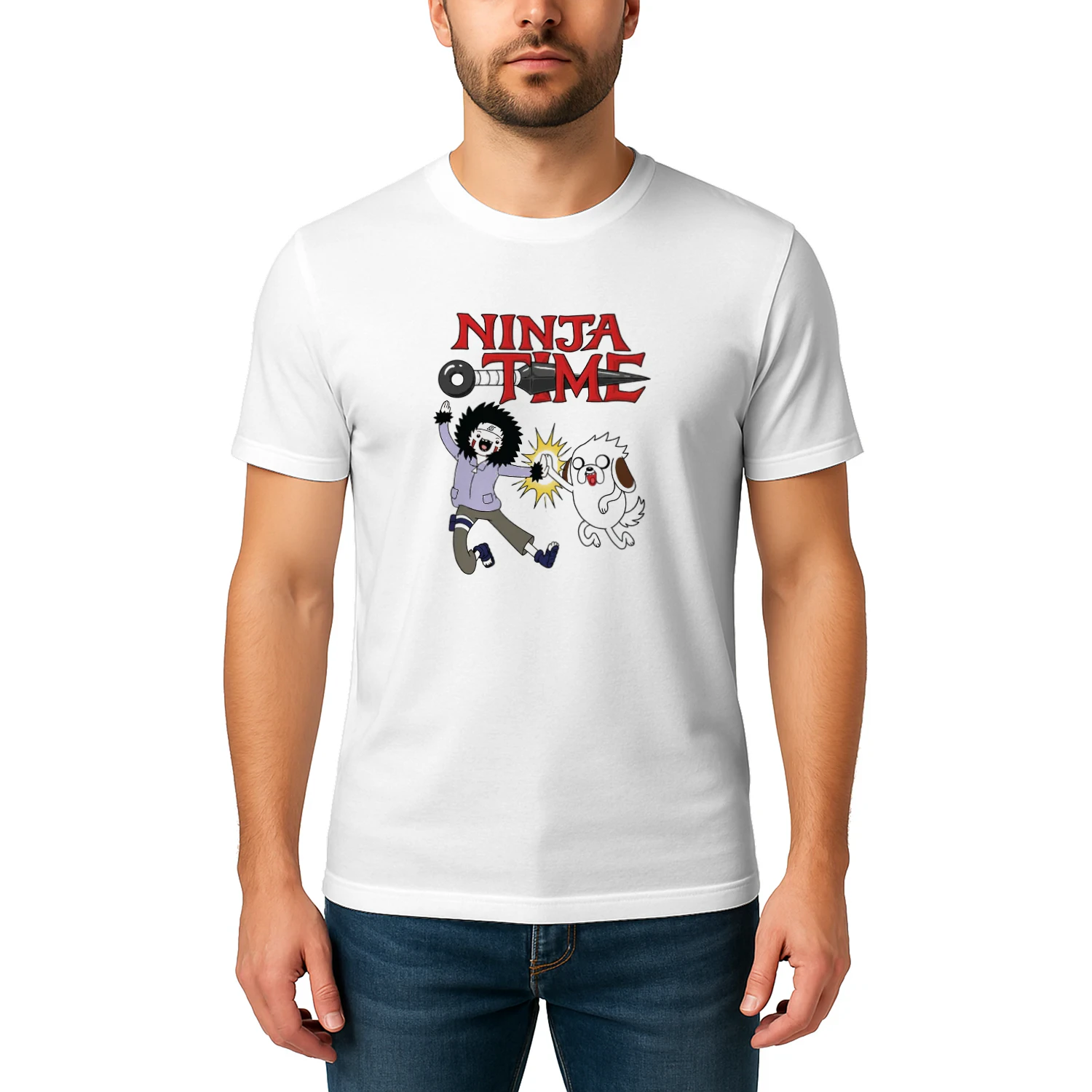 Ninja Time Kiba And Akamaru Parody T-shirt