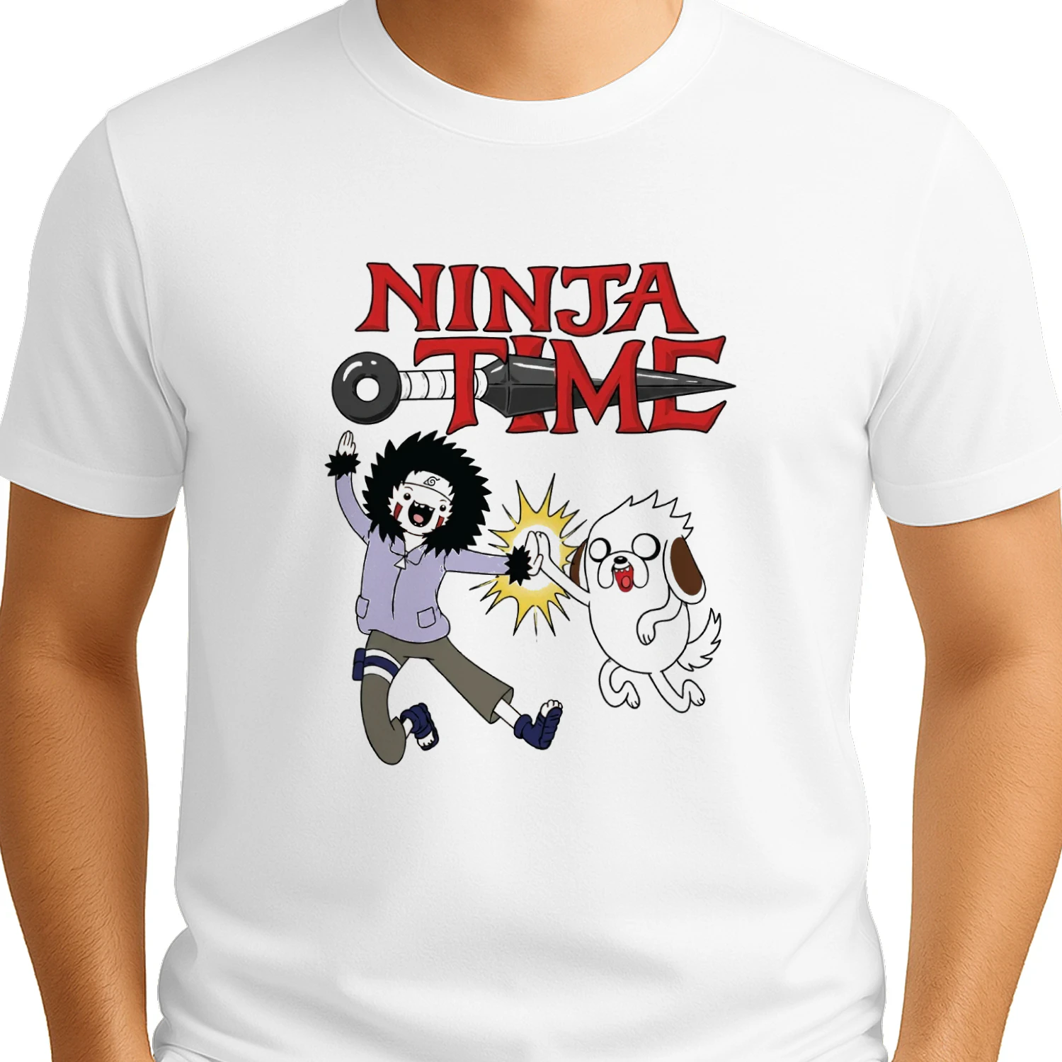 Ninja Time Kiba And Akamaru Parody T-shirt