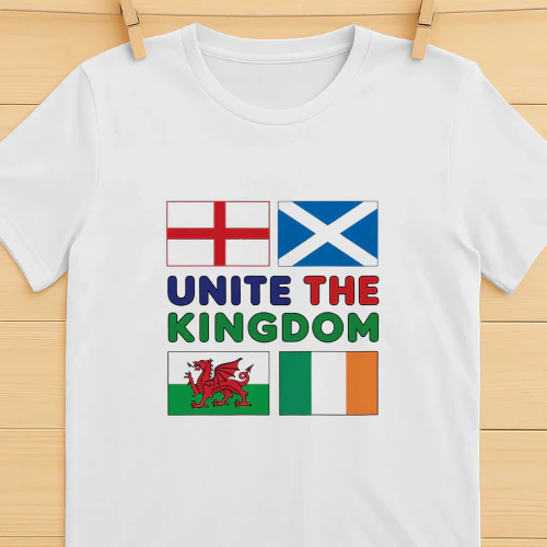 Unite the Kingdom Flags British Isles England Scotland Wales Ireland Shirt  British Pride Design
