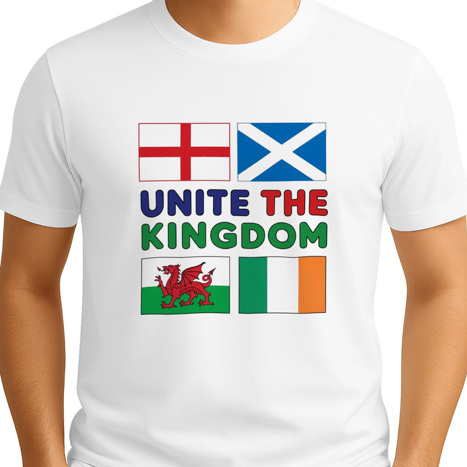 Unite the Kingdom Flags British Isles England Scotland Wales Ireland T-shirt  British Pride Design