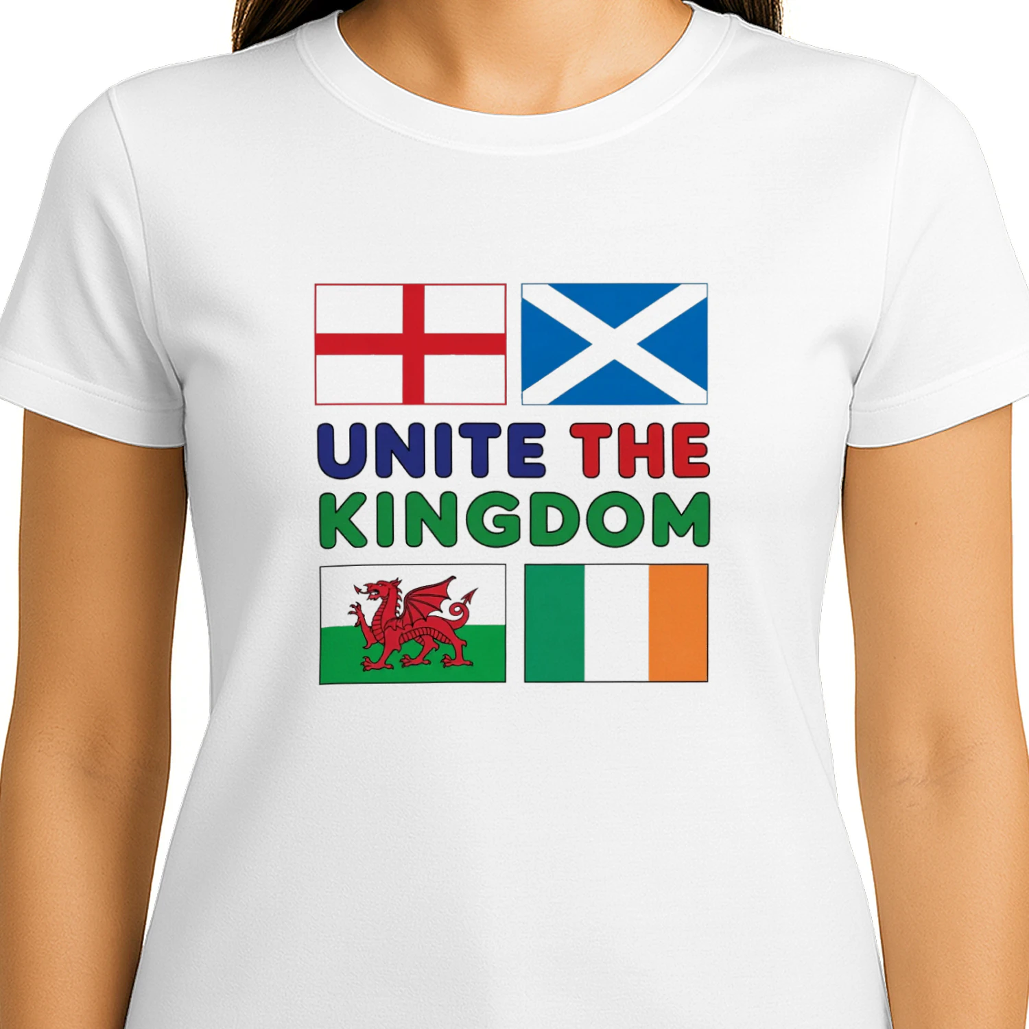 Unite the Kingdom Flags British Isles England Scotland Wales Ireland T-shirt  British Pride Design