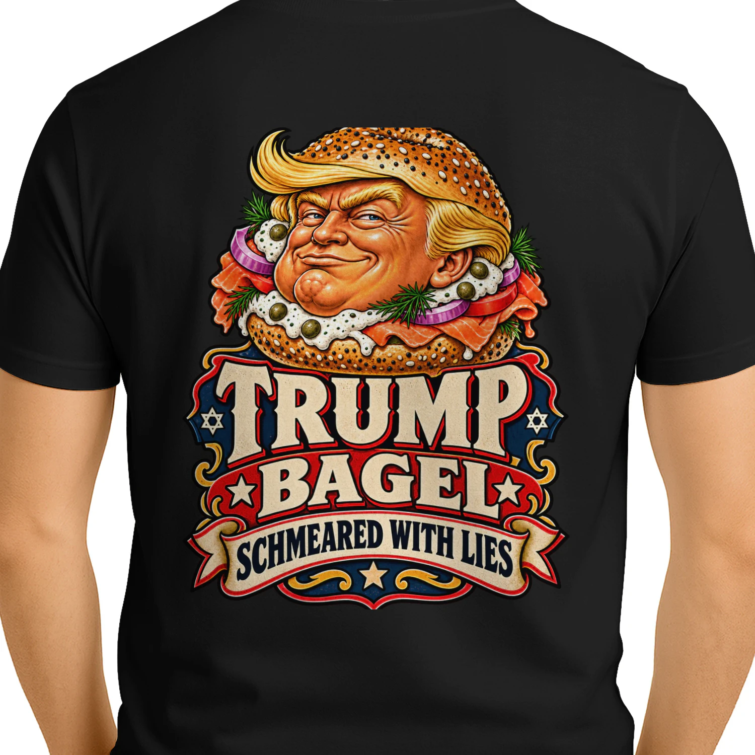 TRUMP BAGEL SCHMEARED WITH LIES